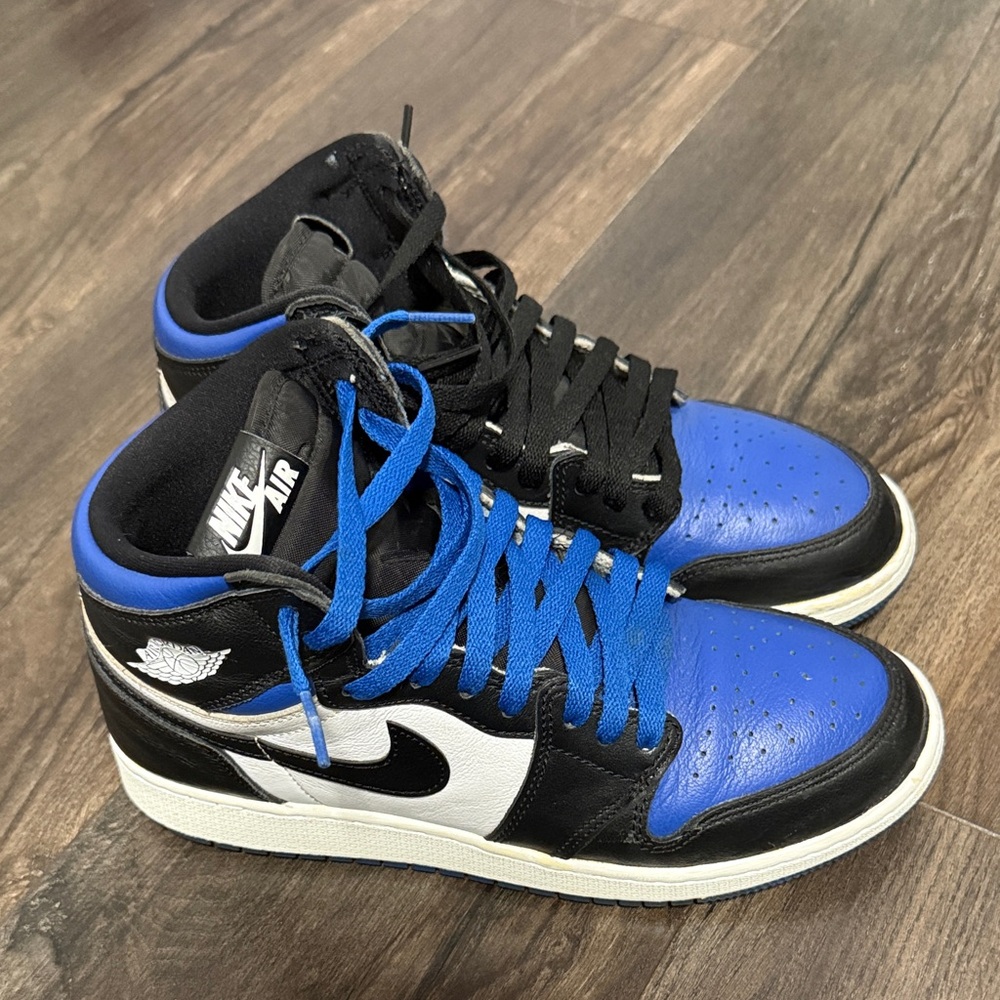 Nike High Top Sneakers - Blue, Black, and White